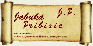 Jabuka Pribišić vizit kartica